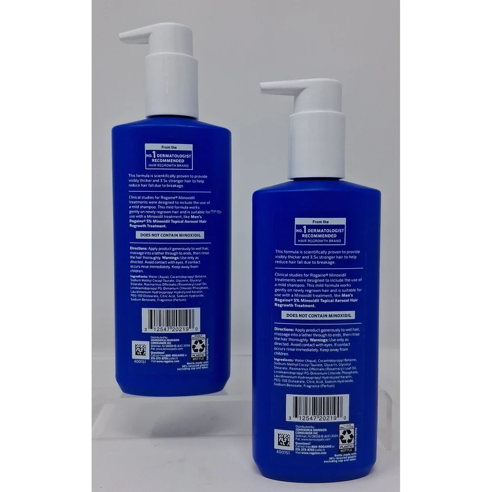 2pk Mens Rogaine‎ Thickening 2 in 1 Shampoo Conditioner Rosemary Keratin 8.4oz
